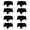 Black-8 Pack - 70 x 70 Inch, variant on Black 8 Pack - 70 x 70 Inch Square Tablecloth Polyester Use for Dining, Weddings, Parties