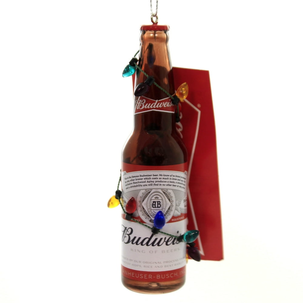 Holiday Ornaments BUDWEISER BOTTLE w/ BULBS Ornament Bud Lights St