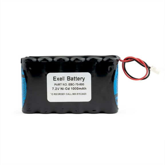 Exell NiCD 7.2V 1000mAh Battery for Security Alarm Systems Walynx-RCHBSC C8-B33
