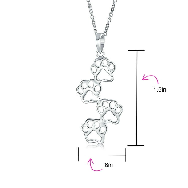 Paw print shop necklace walmart