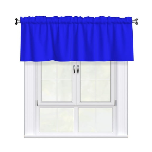 Valances for Windows Kitchen Curtains Small Treatments Valance, Bluebonnet 42x12 inch