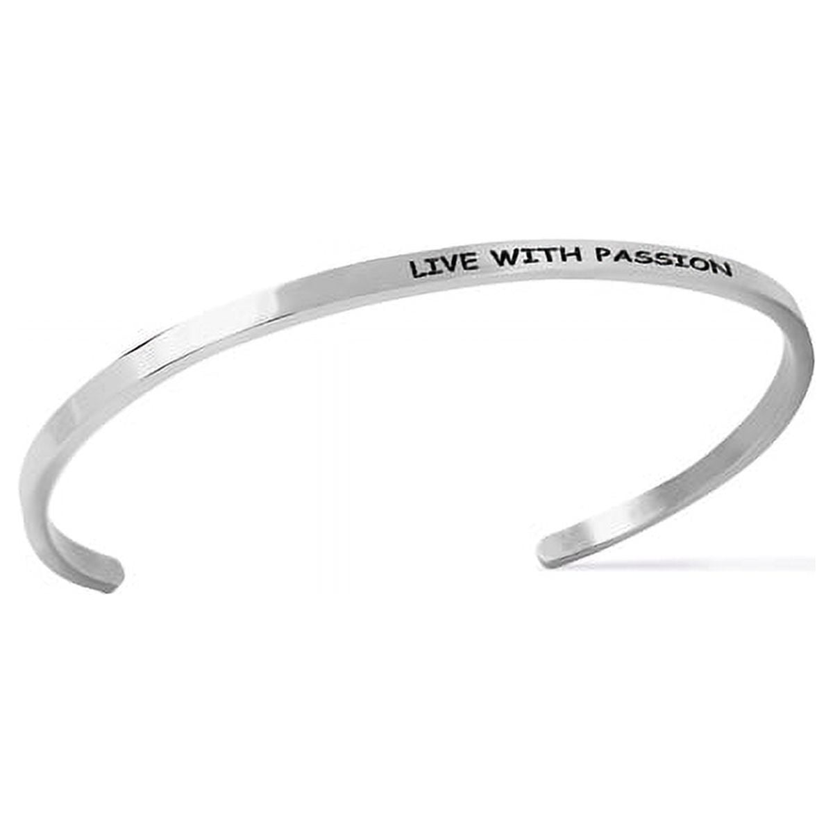Stainless Steel 8-inch Saying Bracelet