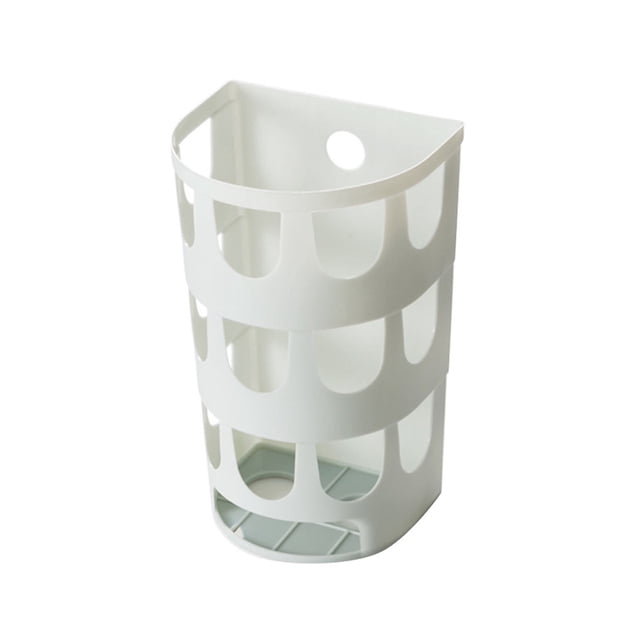 Caja de almacenamiento de bandeja para bolsas de basura montada en la pared, soporte para bolsas de plástico multiusos, estante para vajilla de Organizadores de utensilios de cocina gris azul Bearachild HA0687-03B