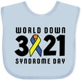thumbnail image 3 of Inktastic World Down Syndrome Day 231 with Yellow and Blue Ribbon Boys or Girls Baby Bib, 3 of 4