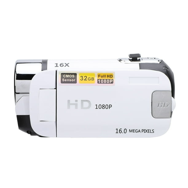 Cámara de Vídeo Con Videocámara 1080p de 16 MP, Zoom Digital 16x, Cámae Web para YouTube Vlogging, Videocámaras con Pantalla lcd de 2,4 Pulgadas Con Batería, Videocámara de