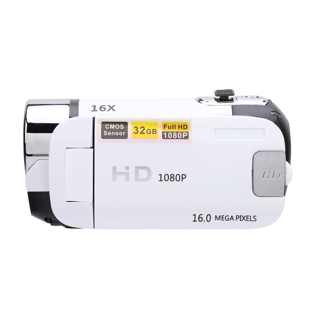 Cámara de Vídeo Con Videocámara 1080p de 16 MP, Zoom Digital 16x, Cámae Web para YouTube Vlogging, Videocámaras con Pantalla lcd de 2,4 Pulgadas Con Batería, Videocámara de
