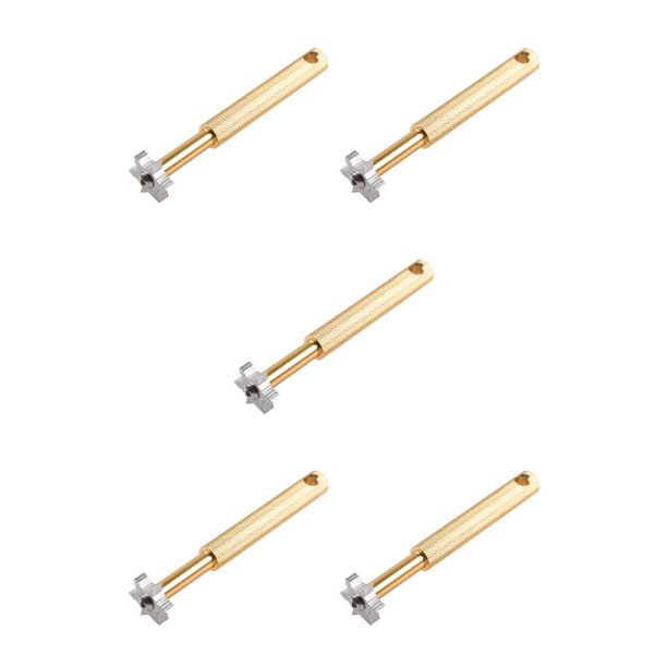 Eigraketly Afilador de ranuras de Golf, mango antideslizante de aleación de aluminio y acero inoxidable, herramienta de limpieza de cuña de Oro 5piezas