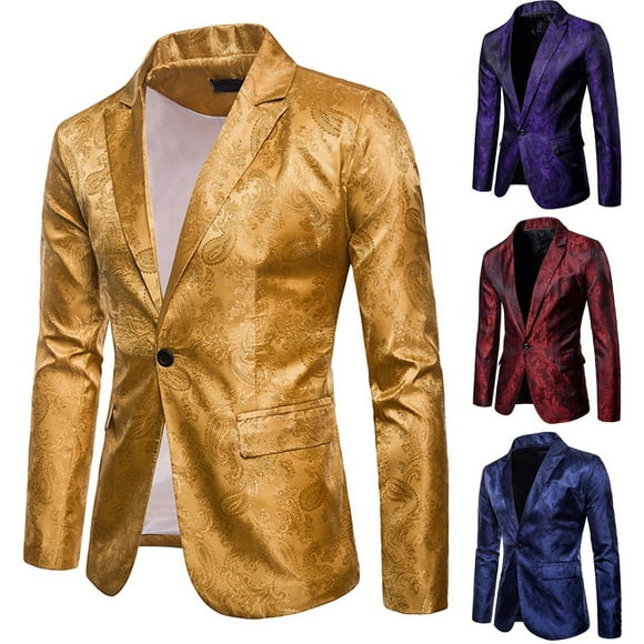 Men´s Casual Slim Fit Suit Business Long Sleeve Blazer Coat Jacket Suit Tops