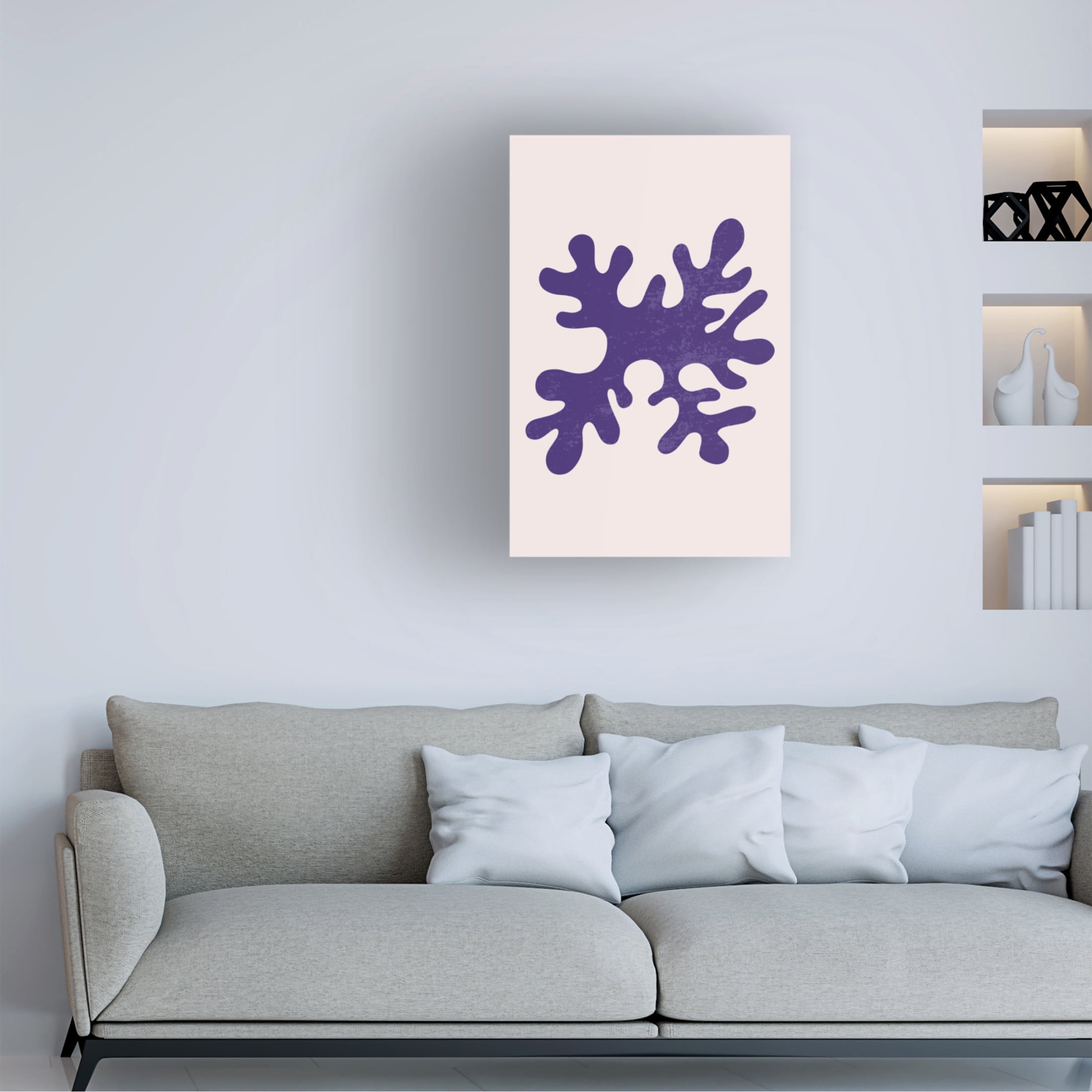 Trademark Fine Art jay stanley Abstract Blue Algae Canvas Wall Art