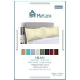 MarCielo 2Piece Embroidered Pillow Shams, King Decorative Microfiber