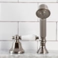 thumbnail image 4 of Kingston Brass KSK4308PLTR Deck Mount Hand Shower with Diverter for Roman Tub Faucet, Brushed Nickel, 4 of 5