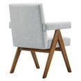 thumbnail image 4 of Side Dining Chair, Set of 2, Light Grey Gray, Fabric, Wood, Kitchen Cafe Bistro Hospitality Restaurant, Modern Contemporary HB36194, 4 of 10