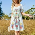 thumbnail image 2 of Midsummer Festival Flowers Garland Sleeveless Dress dress dresses, 2 of 6