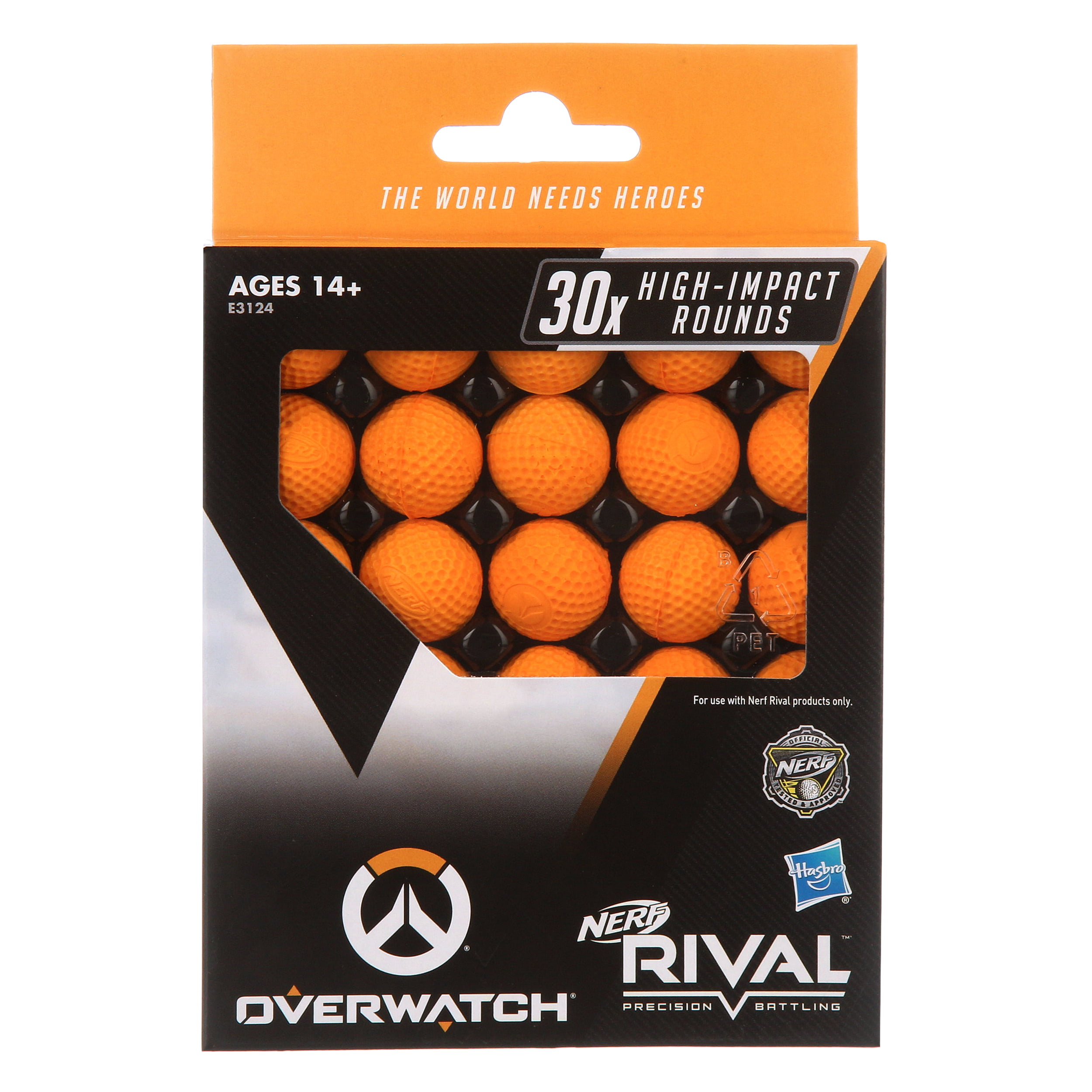 Lot of 3 NERF Rival Overwatch Balls 30x High Impact Rounds Hasbro blizzard 