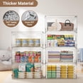 thumbnail image 3 of Broview 100Gal Clear Stackable Storage Bins with Latching Lids & Wheels, 5Pack Plastic Foldable Closet Organizers Box with Front Back Doors, for Home Room Toys Crafts, 3 of 9
