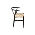 thumbnail image 2 of Inmod Mid-Century Modern Wegner CH24 Wishbone Chair, Set of 2, Black Painted Beechwood Replica, 2 of 4