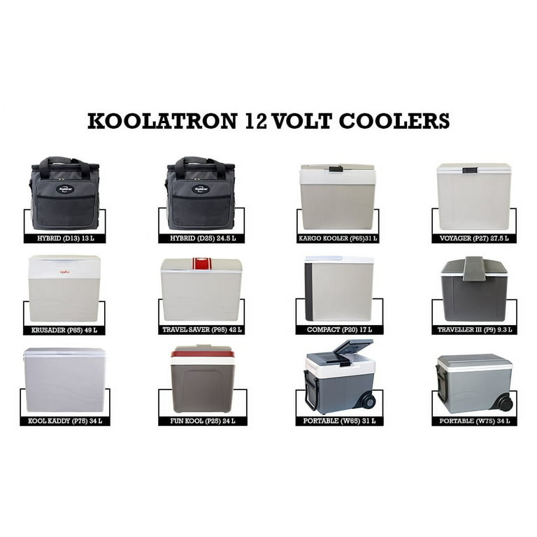 Koolatron Electric Portable Cooler Plug in 12V Car Cooler/Warmer, 18 qt (17  L), No Ice Thermo Electric Portable Fridge for Camping, Travel Road Trips