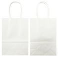 thumbnail image 2 of AZOWA Gift Bags White Kraft Paper Bags with Handles (5 x 3.1 x 8.2 in, White, 12 CT), 2 of 7