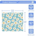 thumbnail image 5 of GZHJMY 12x12Inx6 Sets) Reusable Soft Face Towel,Kitchen Hand Towel Bathroom Absorbent Towel,Gym Hotel Spa-Beautiful Little Daisies on Blue Background, 5 of 7