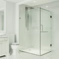 thumbnail image 2 of VIGO Pacifica 46 in. L x 34 in. W x 73 in. H Frameless Hinged Rectangle Shower Enclosure in Brushed Nickel with Clear Glass, 2 of 13