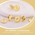thumbnail image 3 of 30 Sets Stud Earring Setting Post Cup Bezel Tray Earring Blanks Earring Posts with Earring Backs, 3 of 9