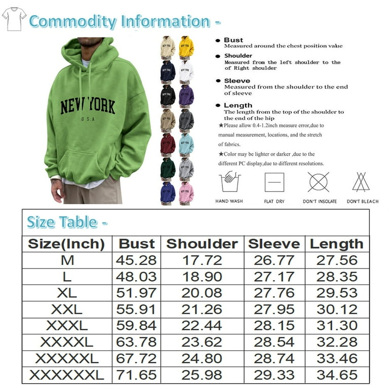 Cuoff Sweatshirt Hoodies for Men Loose Printed Hooded Sweatshirt Casual Fashion Sports Sweatshirt Pink 6X