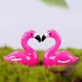 thumbnail image 4 of S SERENABLE 5Pcs Miniature Flamingo Fairy Garden Micro Landscape Decor Bonsai Pot Red, 4 of 9