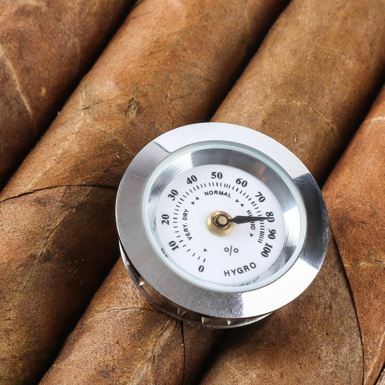 Hygrometer for Cigar Mini Wine Cabinet Cigars Humidor Hygrometer 28mm