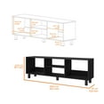 thumbnail image 5 of Nmkwnr Wood Coffee Table TV Stand Set for Living Room, Office, Black, 5 of 6