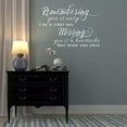 thumbnail image 4 of Remembering You Is Easy Vinyl Lettering Quote Wall Decor Art Memorial Decals 23x16-Inch Light Gray, 4 of 5