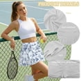 thumbnail image 6 of Xoenoiee Blue Toile De Jouy Boat Seagull Print Womens Pleated Tennis Skirt with Shorts High Waisted Golf Skort Mini Skirt Workout Skirt Athletic Skorts with Pockets, XL, 6 of 6