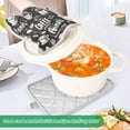 thumbnail image 4 of Coffee Picture Square Insulation Pads 2 Piece Heat Resistant 338 Degrees F Oven Mitts for Kitchen Table BBQ Microwave and Other Cooking Occasions, 4 of 7