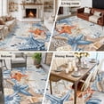 thumbnail image 6 of Blue Coastal Area Rugs Collection 5'x8', Summer Beach Starfish Weeping Eucalyptus Vintage Non Slip Indoor Rectangle Throw Runner Rug Floor Mat Carpet for Living Room Dining Table Bedroom Nursery, 6 of 9