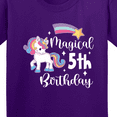 thumbnail image 4 of Inktastic Magical 5th Birthday Rainbow Unicorn with Star Youth T-Shirt, 4 of 5