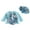 Blue, variant on BemeyourBBs Infant Baby Girl Swimsuit Infant Bathing Suit One-Piece Swimsuits with Sun Hat Set Long Sleeve Rash Guard Swimwear Floral Zipper Summer Beach Wear