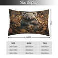 thumbnail image 2 of Kdxio Cotton Pillow Cases 16"x24" Pillowcases,Soft and Breathable Bedroom Pillow Cases-Cute Fallen Leaf Koala-No Pillow Core, 2 of 5