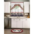thumbnail image 2 of Rooster Window Kitchen Curtains 3-Piece Printed Tier & Swag Set - 57" (W) x 36" (L), Burgundy, 2 of 2