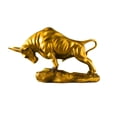thumbnail image 4 of Gold Cow Figurines Cattle Statue Figurines Shelf Decors Accent Cattle Decorative Objects Table Centrepieces Home Decors, 4 of 7