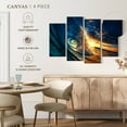 thumbnail image 4 of Elephant Stock Ocean Sunset Wave Wall Art - Horizontal Multi Panel Canvas - Living Room Wall Decor - Beach Multi Panel - Teal And Yellow Decor - 43" x 27", 4 of 4