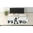 thumbnail image 2 of 70s Party Computer Mouse Pad, Retro Seventies Woman Silhouette with Stars Dancing Fashion Youth Design, Rectangle Non-Slip Rubber Mousepad Large, 31" x 12" Gaming Size, Black and White, by Ambesonne, 2 of 2