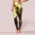 thumbnail image 5 of High Waisted Shiny Leggings for Women, Stretchy Metallic Yoga Pants Activewear, 5 of 9