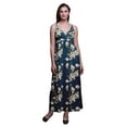 thumbnail image 1 of Bimba Robe Longue Chic à Imprimé Floral pour Femme, Style Bohème, Maxi d'Été, Tenue de Plage - Petit, 1 of 6