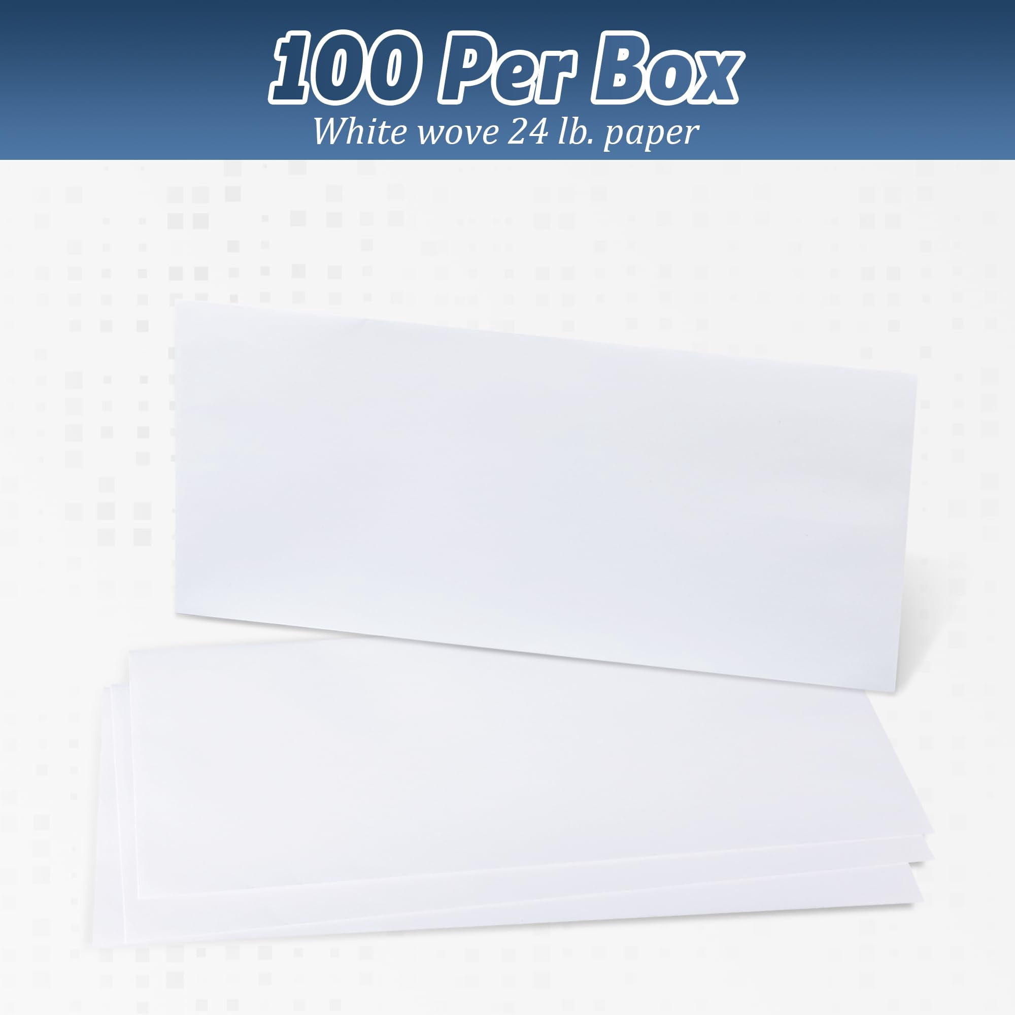 100PCS #10 Envelopes Letter Size Self-Seal Business Envelopes, No Window, Security Mailing Envelopes 4-1/8 x 9-1/2 Inch, White 24LB Paper