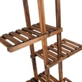 thumbnail image 3 of Topcobe 6 Tier Garden Wooden Shelf Storage Plant Rack Stand, Flower Display Rack Holder for Patio Balcony Garden, Stable and Space-Saving, 3 of 13