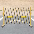 thumbnail image 3 of Mobile Barricade Gate with Casters, Aluminium Portable Expansion Flexible Fence Barricade Safety Barrier 11* 3.38 ft Yellow, 3 of 9