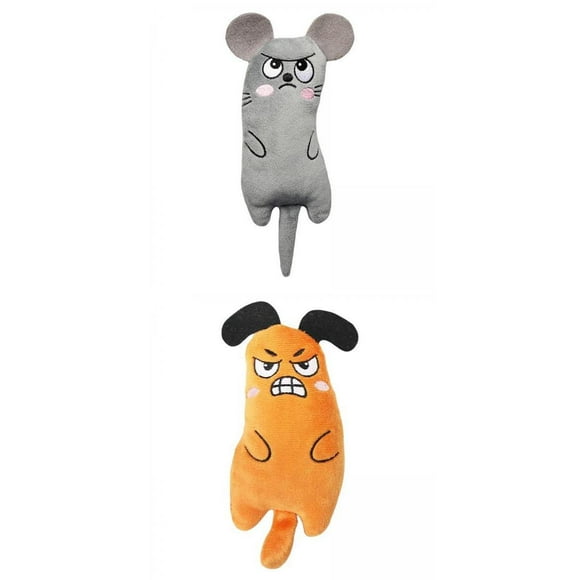 kusrkot 2 Pieces Chew Teeth Grinding Play Toys Pillow Catnip Toy Cat Scratch