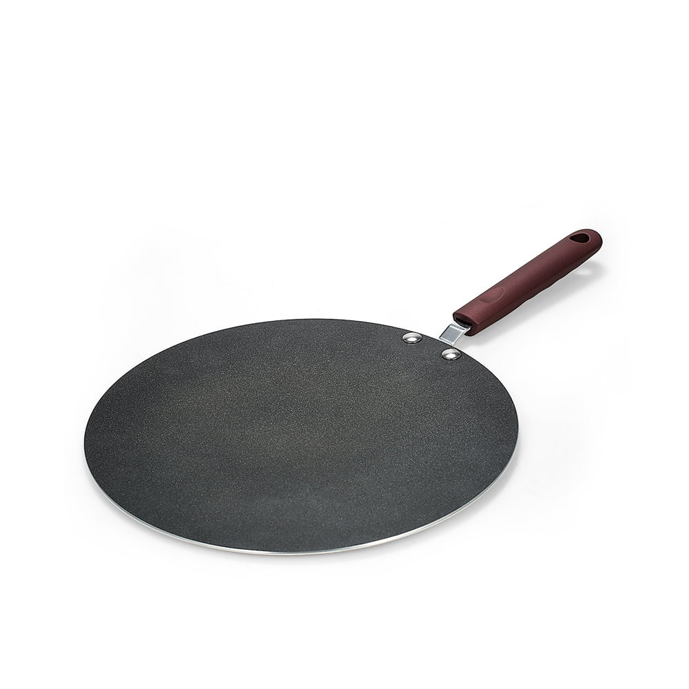Dreamhall Nonstick Crepe Pan, Dosa Pan Pancake Flat Skillet Tawa Griddle  7.2-Inch with Stay-Cool Handle Black 