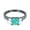 Black Tone Paraiba Tourmaline CZ, variant on Princess Cut Art Deco Wedding Ring CZ 925 Sterling Silver Size 5