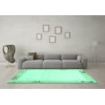 thumbnail image 3 of Ahgly Company Indoor Round Solid Turquoise Blue Modern Area Rugs, 7' Round, 3 of 4
