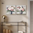 thumbnail image 3 of Blush Pink Bedroom Serenity Pair Canvas Print Fashion Wall Decor by Art Remedy, Silver Frame, 20 x 20, 3 of 6